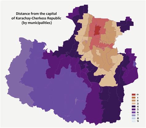 distance   capital  karachay cherkess republic  municipalities rmapporn