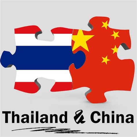 Premium Photo China And Thailand Flags In Puzzle