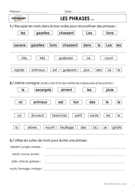 La Phrase Exercice Grammaire Ce Exercice Francais Ce Exercice Hot Sex Picture