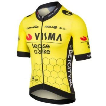 AGU Maillot De Manga Corta Hombre Team Visma Premium Replica Lease