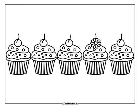 Desenhos De Cupcakes Para Colorir E Imprimir - 275+ Desenhos de cupcake para colorir para crianças e adultos (PDFs ...