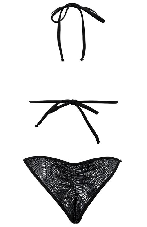 Siren Black Python Bikini Set Etsy