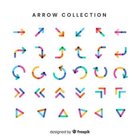 Free Vector Modern Arrow Collection With Flat Design Arrow Design