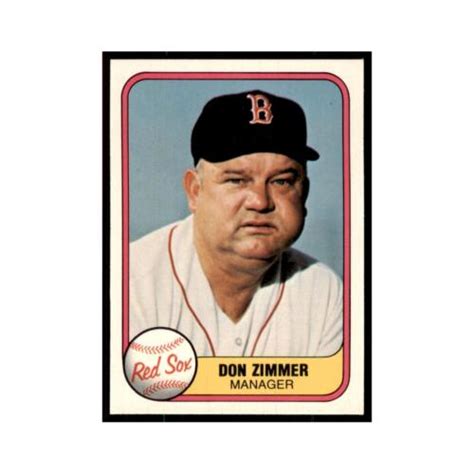 Fleer Don Zimmer Baseball Cards Ebay