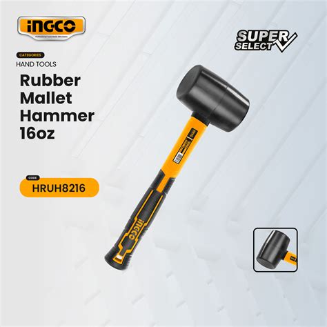 Ingco 16oz Rubber Mallet Hammer Hruh8216 Iht Shopee Philippines