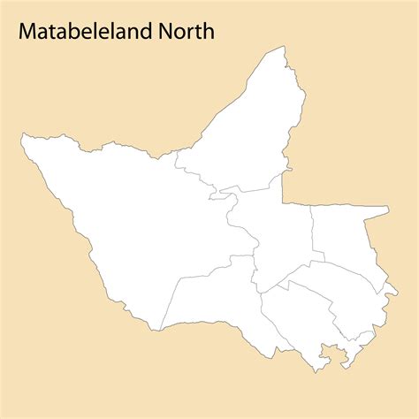 High Quality Map Of Matabeleland North Is A Region Of Zimbabwe 21849102