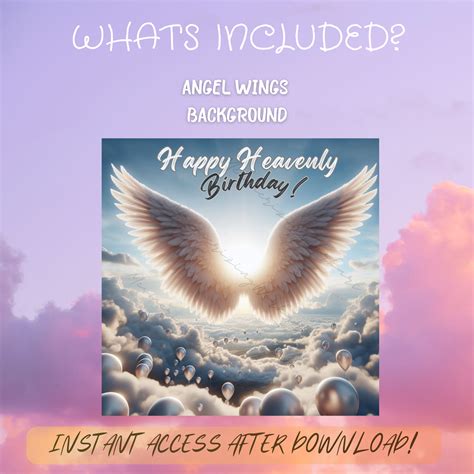 Happy Heavenly Birthday in Loving Memory Birthday in Heaven Overlay