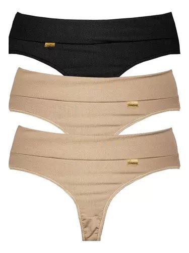 Kit Calcinha Fio Dental Duplo Plus Size Sensual Lingerie Parcelamento Sem Juros