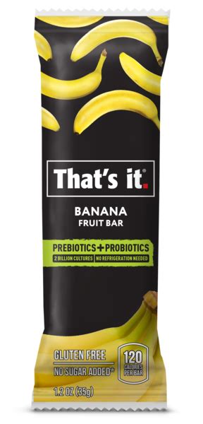 Thats It Probiotic Banana Fruit Bar 35g Hk Healthy And Organic Food