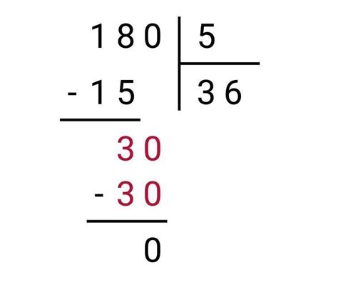 quanto é 180 dividido por 5 conta armada por favor brainly br