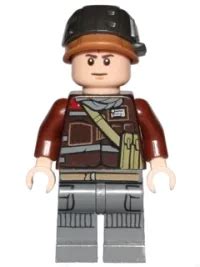 LEGO Rebel Trooper Light Nougat Head Helmet With Pearl Dark Gray