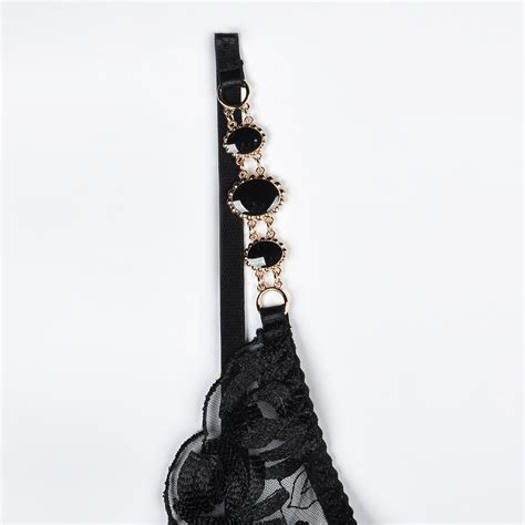 Ins Hot Style European American Style Complex Sexy Lingerie Ancient Gem Embroidered Bra Set Sexy