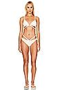 Simkhai Emmalynn Solid Strappy Bikini Bottom In White Revolve