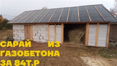 СТРОИТЕЛЬСТВО САРАЯ ЧАСТЬ 3 / ЗАКОНЧИЛ САРАЙ #хозяйство #сарай #корова ...