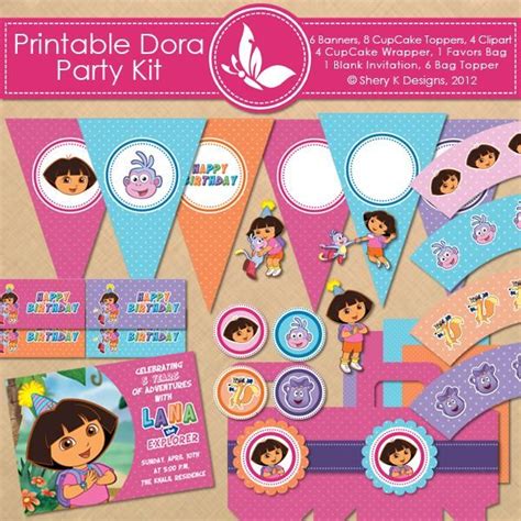 Fiestas Infantiles De Dora La Exploradora Pequeocio Imprimibles