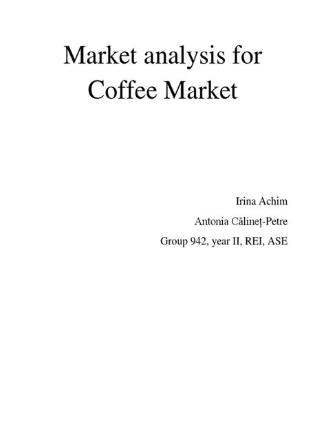 Market analysis for Coffee Market.docx | Coffee | Drink