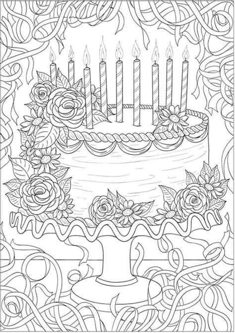 Happy Birthday Cake Coloring Pages