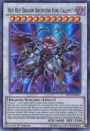 Amazon YU GI OH Hot Red Dragon Archfiend King Calamity SHVI