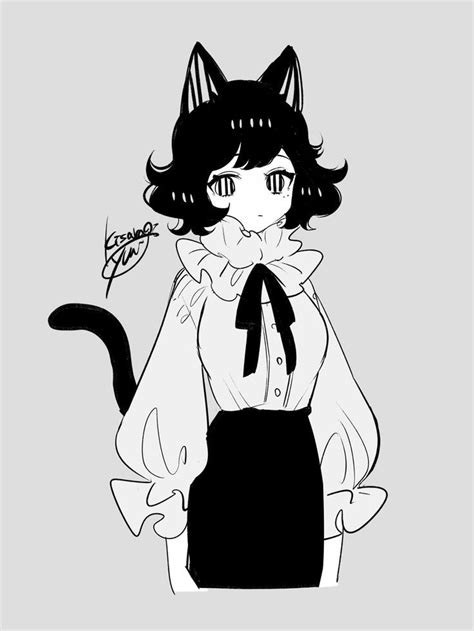 Anime Art Black And White Cute Girl Original Anime Anime Art Kisa