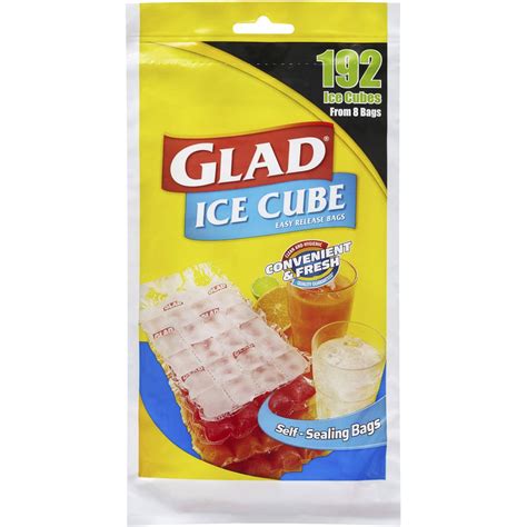 Glad Freezer Ice Cube Bag 8 Pack Woolworths