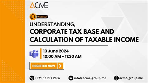 Understanding Corporate Tax Base And Calculation Of Taxable Income Youtube