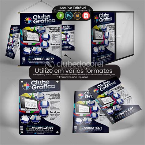 Gr Fica R Pida Panfleto Flyer Cdr Psd Ai Pdf Clube Do Corel