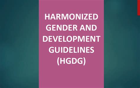 Harmonized Gender And Development Guidelines Mp Maisara Dandamun Latiph