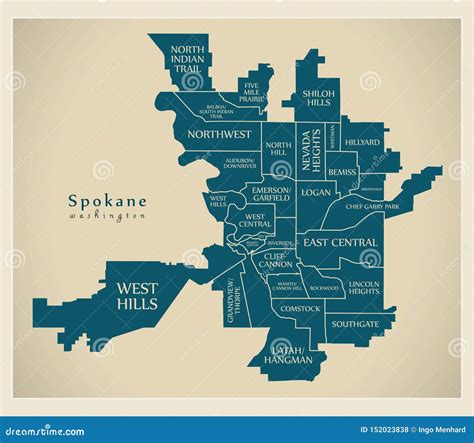 Spokane Washington Map London Top Attractions Map