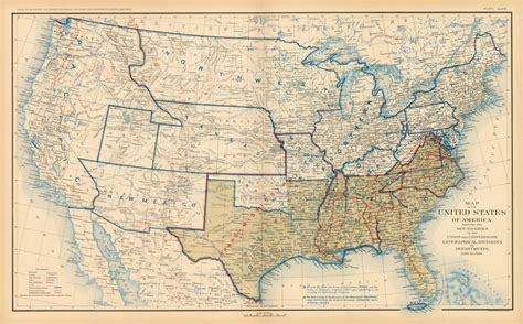 Civil War Atlas; Plate 169; Map of the United States of America Showing ...