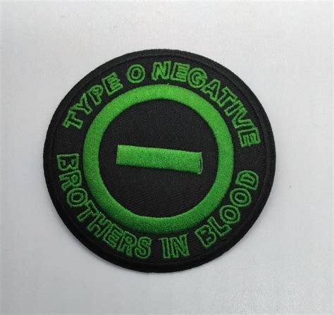 Patch Embroidered Cusson Thermocollant Type O Negative Brothers In