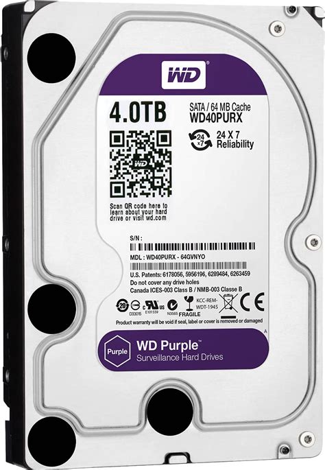 WESTERN DIGITAL WD141PURP WD Purple Pro 3.5インチ内臓監視システム用ハードディスクドライブ ...
