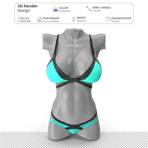Mannequin Féminin Portant De La Lingerie Mockup Modélisation 3d Fichier Psd Lingerie Réaliste