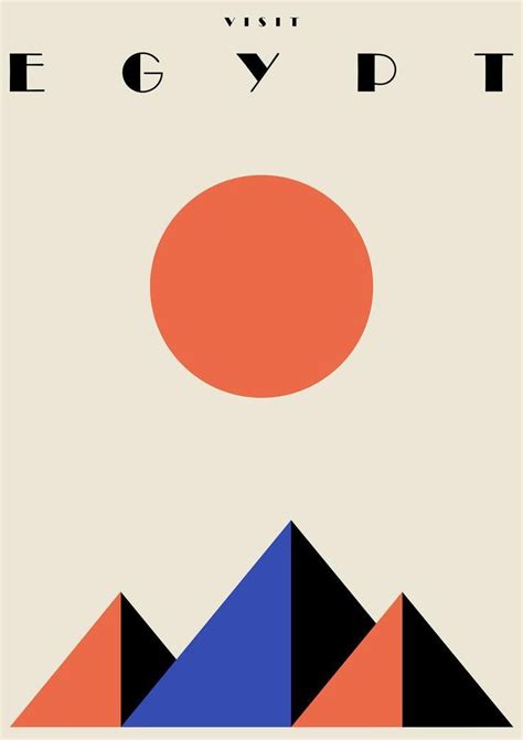 Egypt Travel Postertravel Wall Art Home Decor344 Geometric Poster