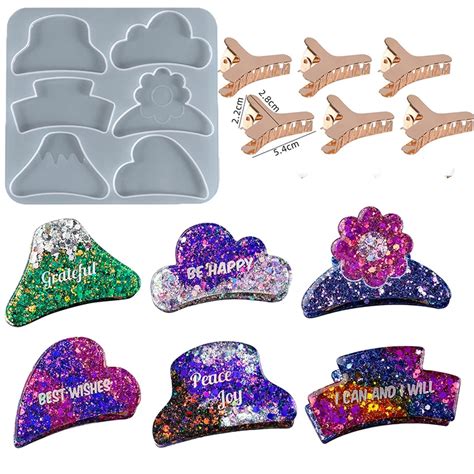 Silicone Molds Epoxy Resin Hair Clips Hair Claw Clips Silicone Resin