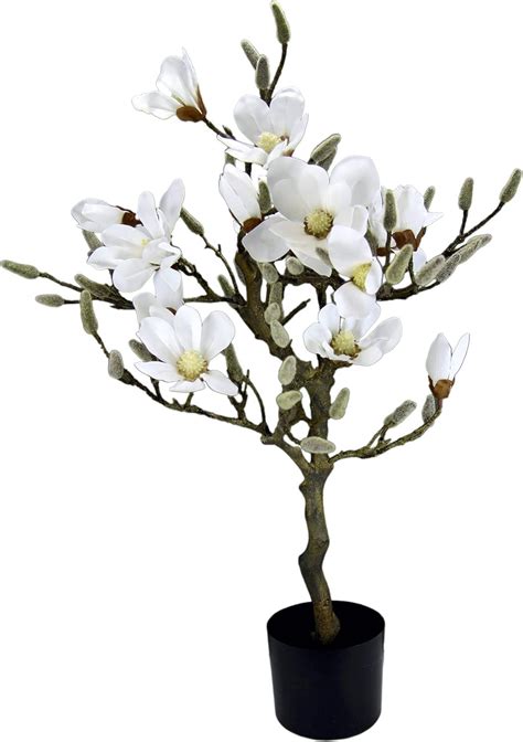 Kunstbaum Magnolie im Topf Magnolienbaum künstlich Kunstpflanze