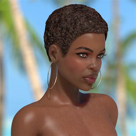 Nude Dark Skin Woman Rigged For Maya D Model Ma Free D