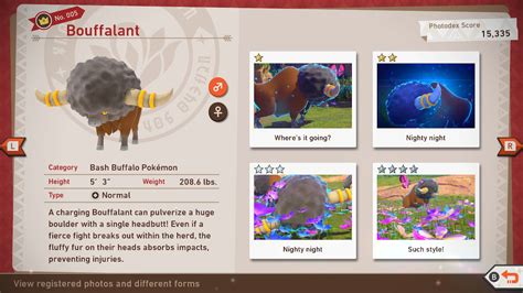 Bouffalant Photodex New Pokémon Snap Wiki Grindosaur