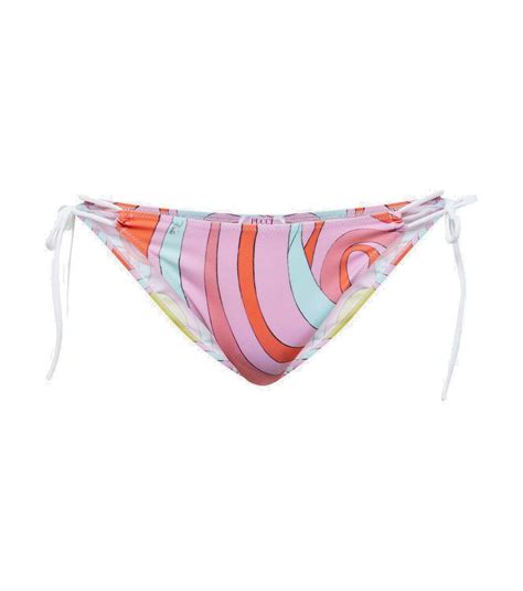 Pucci Marmo Printed Bikini Bottoms Emilio Pucci