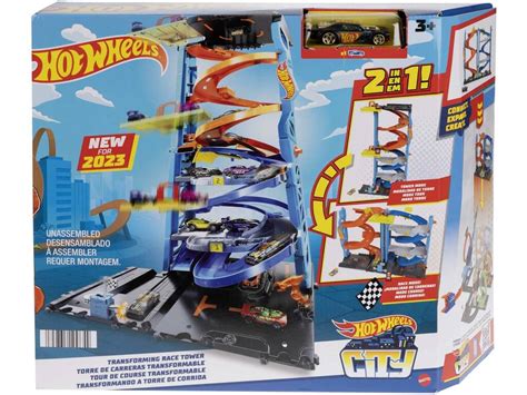 Hot Wheels City Torre De Carreras Transformable Mattel Hkx Juguetilandia