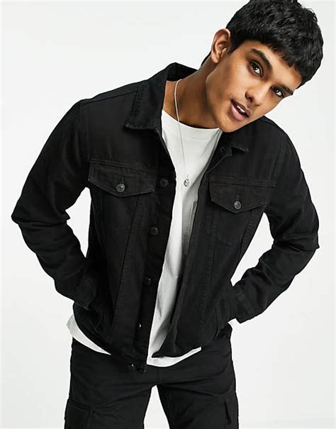 New Look Denim Jacket In Black Asos