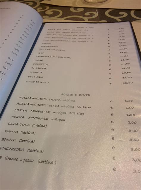 Menu At Spaghetteria Macaroni Restaurant Diano Marina