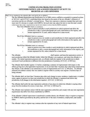 Fillable Online Rip Uscourts Offender Notice And Acknowledgment Of Duty To Register As A Sex