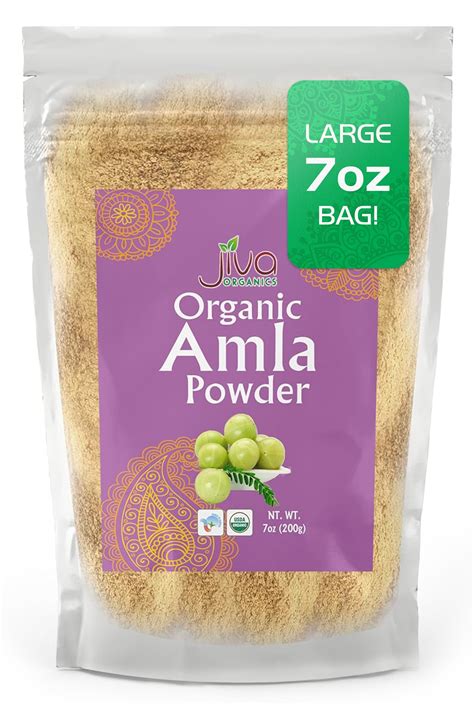 Jiva Organics Organic Pure Amla Berry Powder 7 Ounce Food Grade And Non Gmo For Cooking