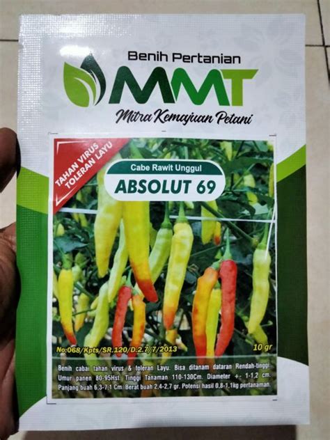 Benih Cabe Rawit Absolut 69 Kemasan 10 Gram Bibit Cabai Absolud 69