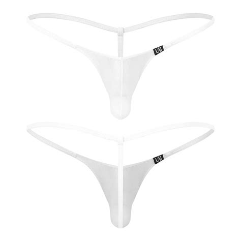 Mens Tempting T Back Bikini G String Bulge Pouch Panties Thong Transparent Mesh Ebay