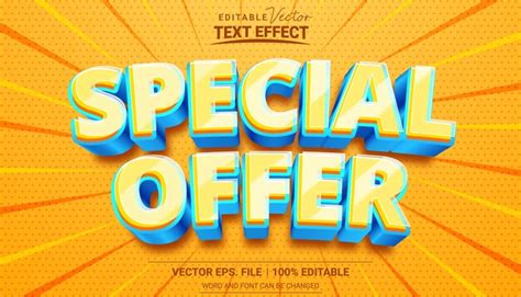 Oferta Especial Efecto De Texto Vectorial Editable D Vector Premium