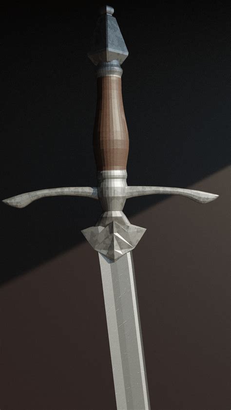 3D Model Melee Weapons Sword Game Ready FBX Low Poly 3D Model Low Poly