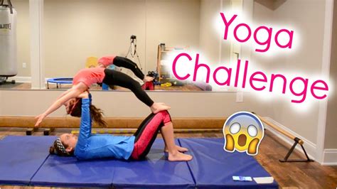 yoga picture: two person yoga challenge pictures