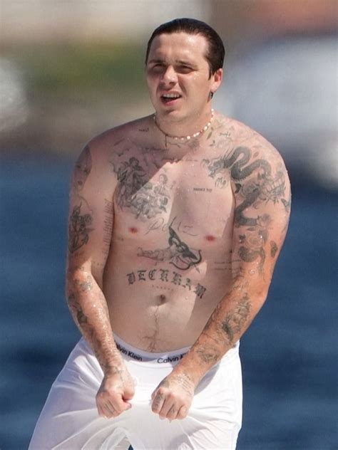 Brooklyn Beckham S Impressive Tattoo Collection And Yacht Jump In St Tropez