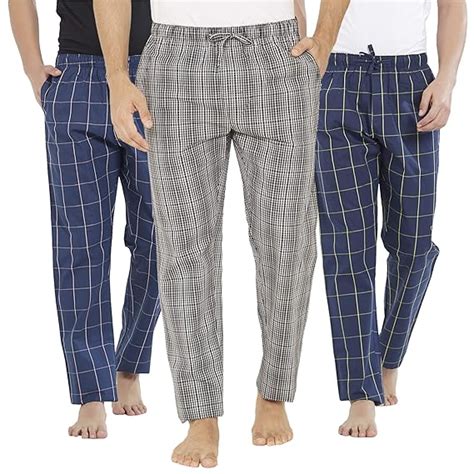 Buy Xyxx Mens Super Combed Cotton Checkered Checkmate Pyjamas [pack Of